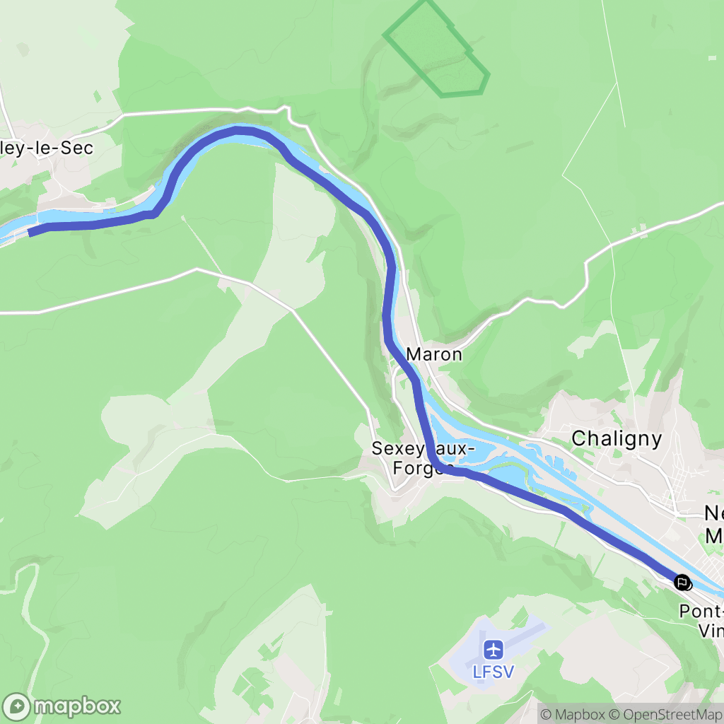 Pont-Saint-Vincent : carte du parcours de randonnée - France