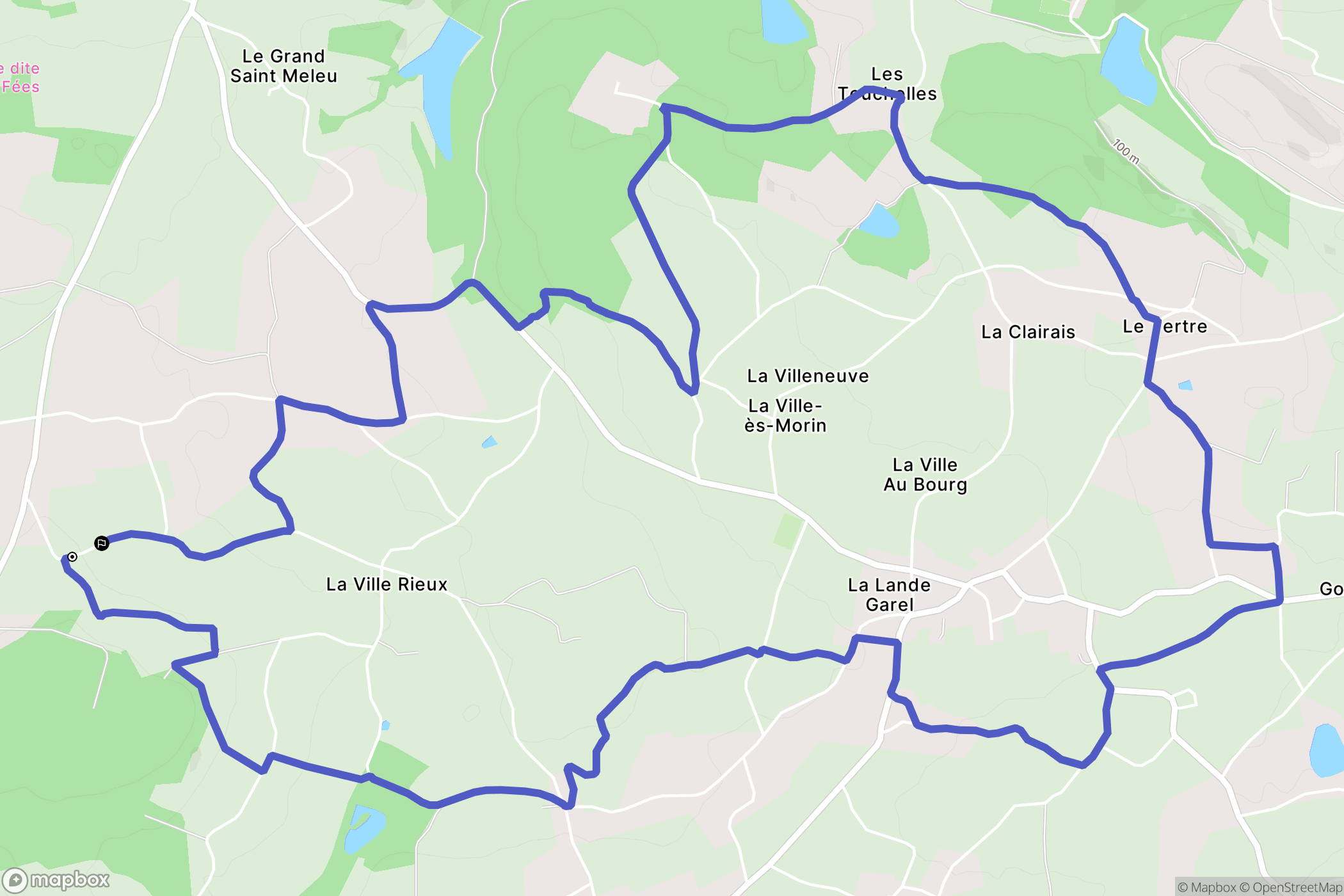 Rouillac : carte du parcours de randonnée - France