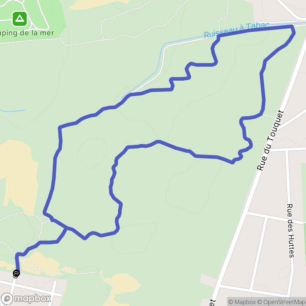 Merlimont : carte du parcours de randonnée - France