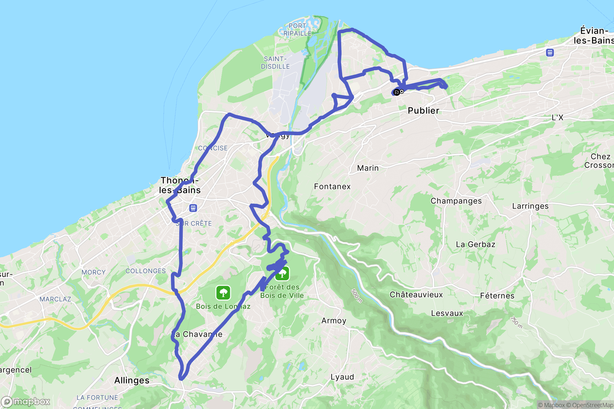 Publier : carte du parcours de randonnée - France