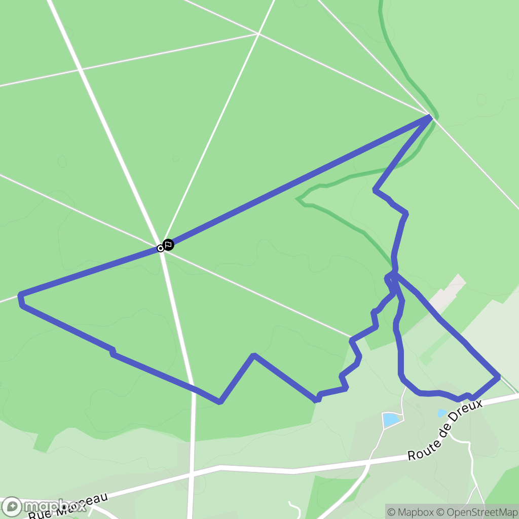 Belhomert-Guéhouville : carte du parcours de randonnée - France