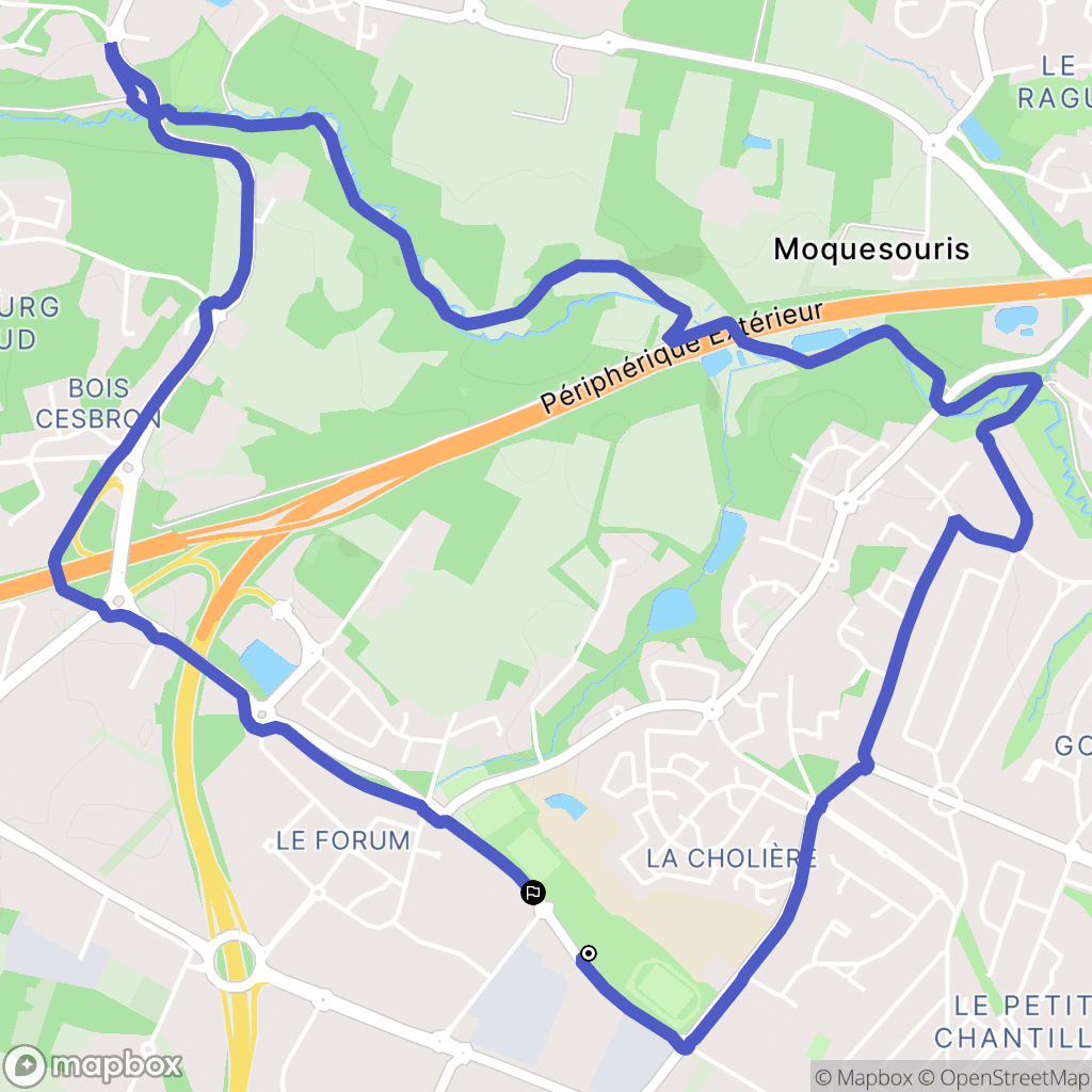 Orvault : carte du parcours de randonnée - France