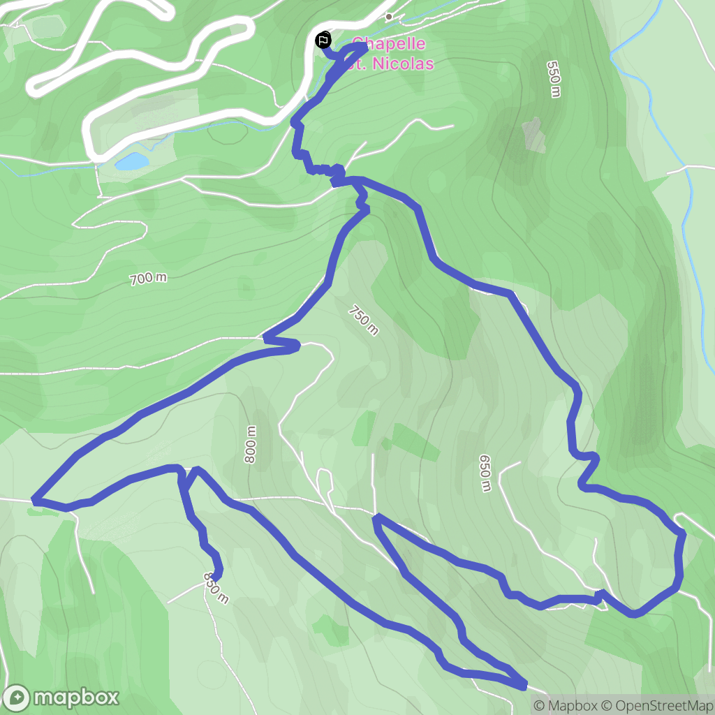 Kruth : carte du parcours de randonnée - France