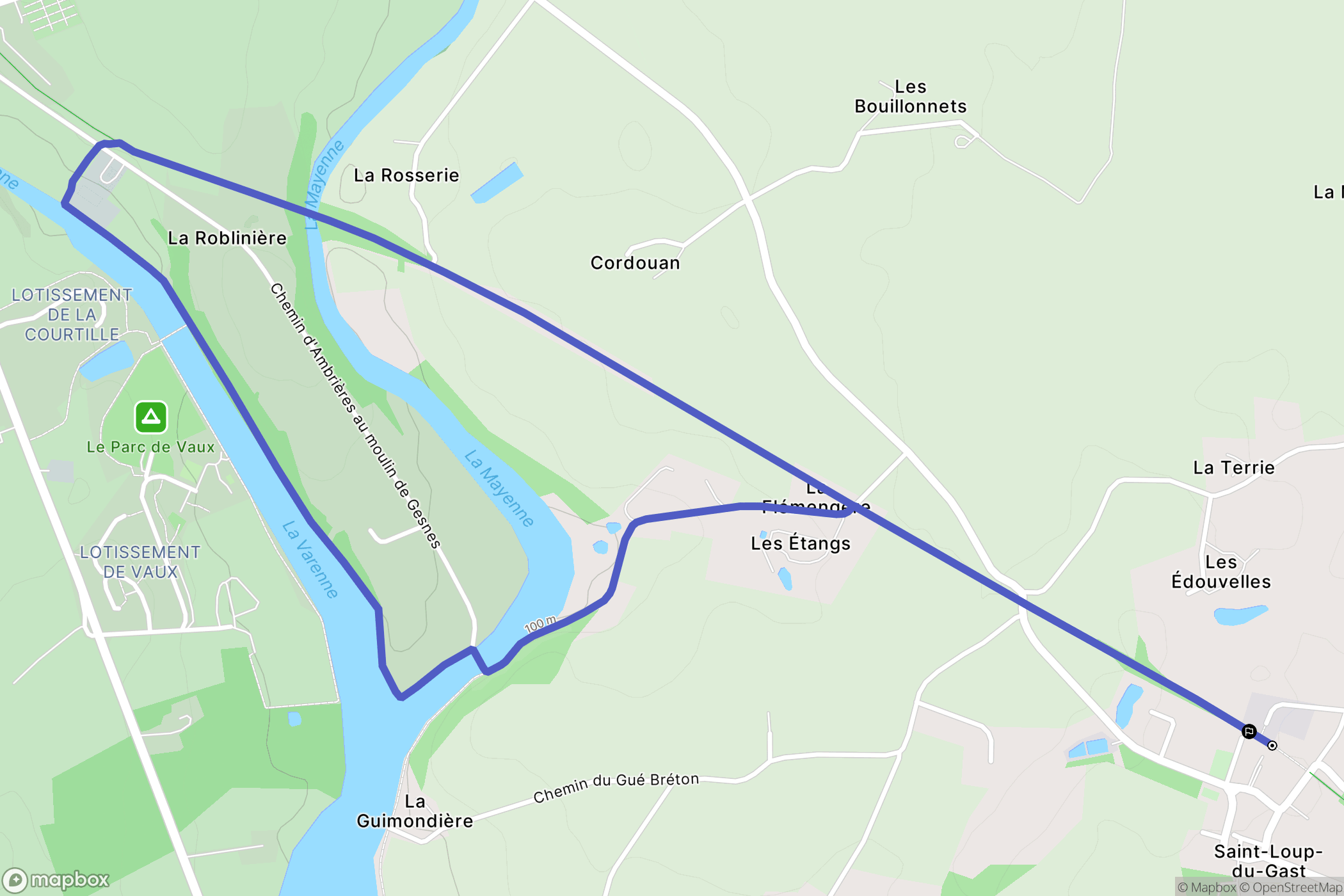 Saint-Loup-du-Gast : carte du parcours de randonnée - France