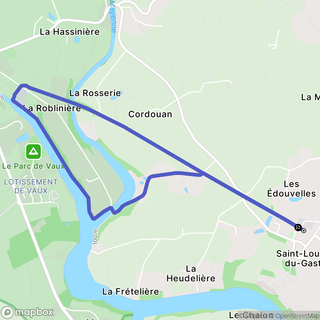 Saint-Loup-du-Gast : carte du parcours de randonnée - France