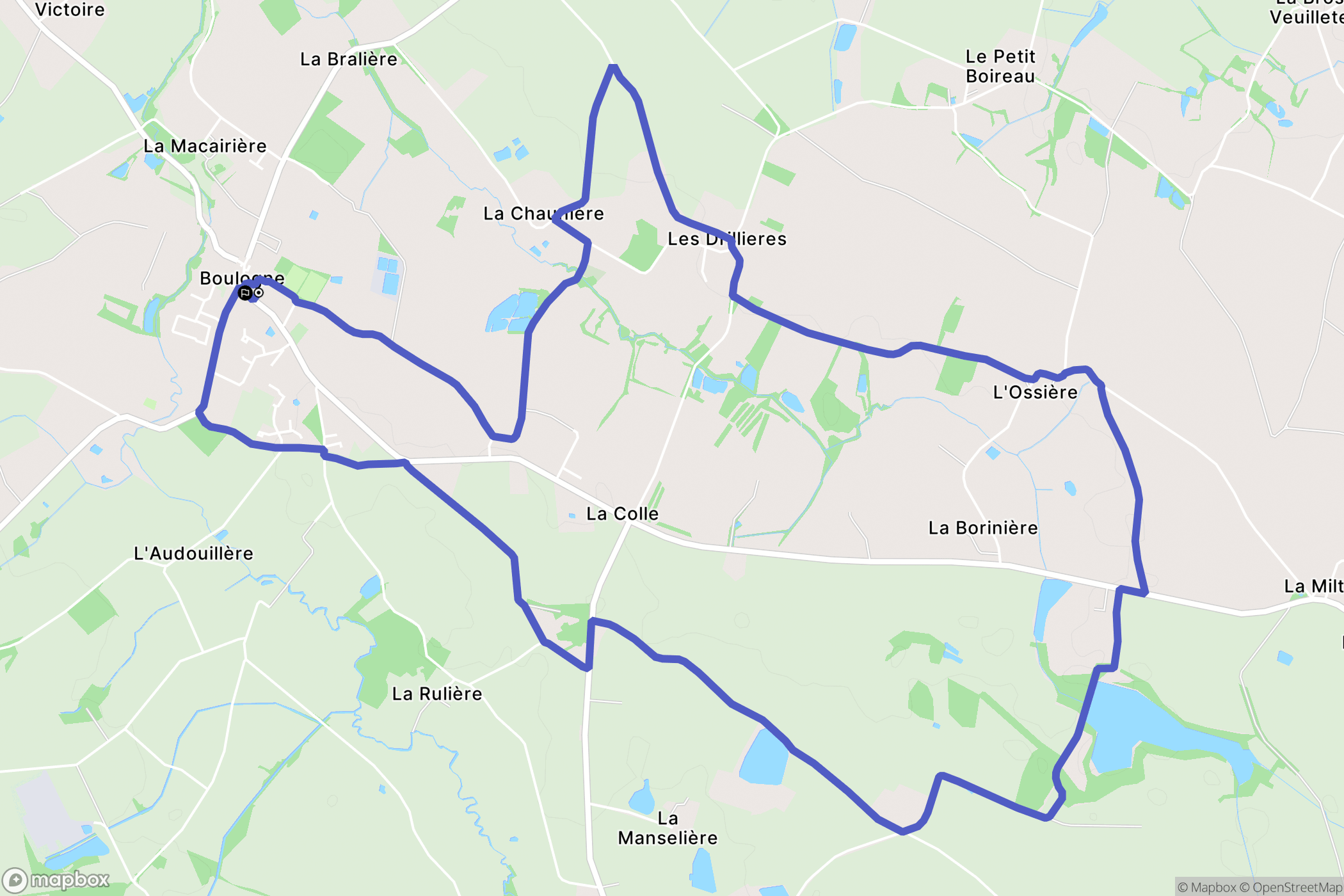 Essarts-en-Bocage : carte du parcours de randonnée - France