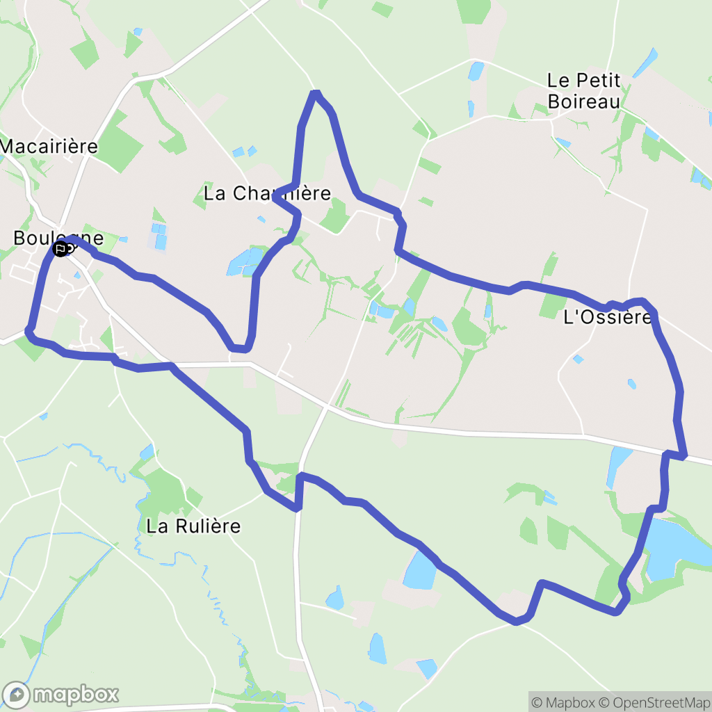 Essarts-en-Bocage : carte du parcours de randonnée - France