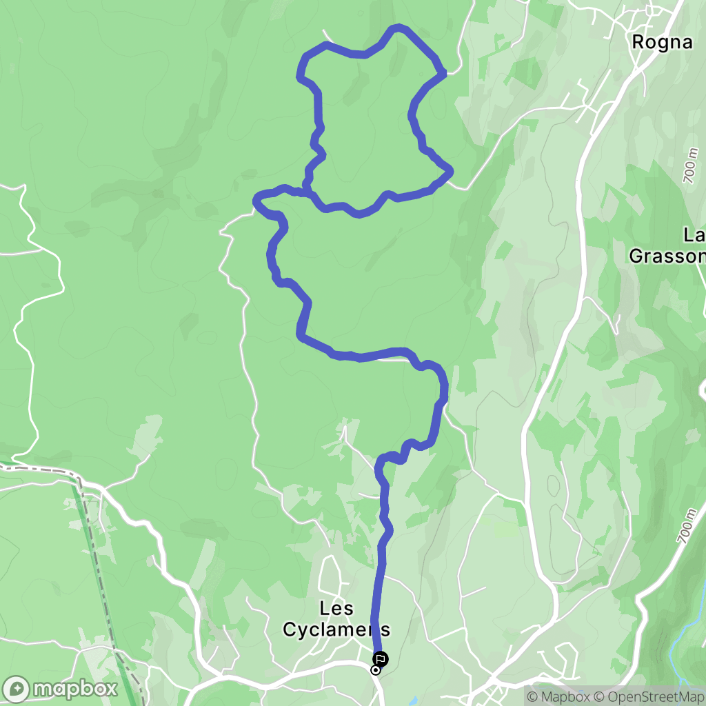 Viry : carte du parcours de randonnée - France