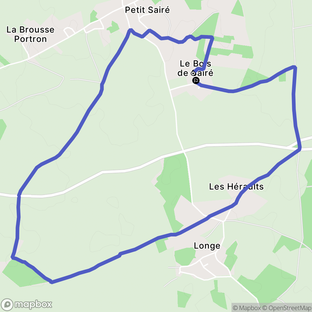 Saint-Sauvant : carte du parcours de randonnée - France