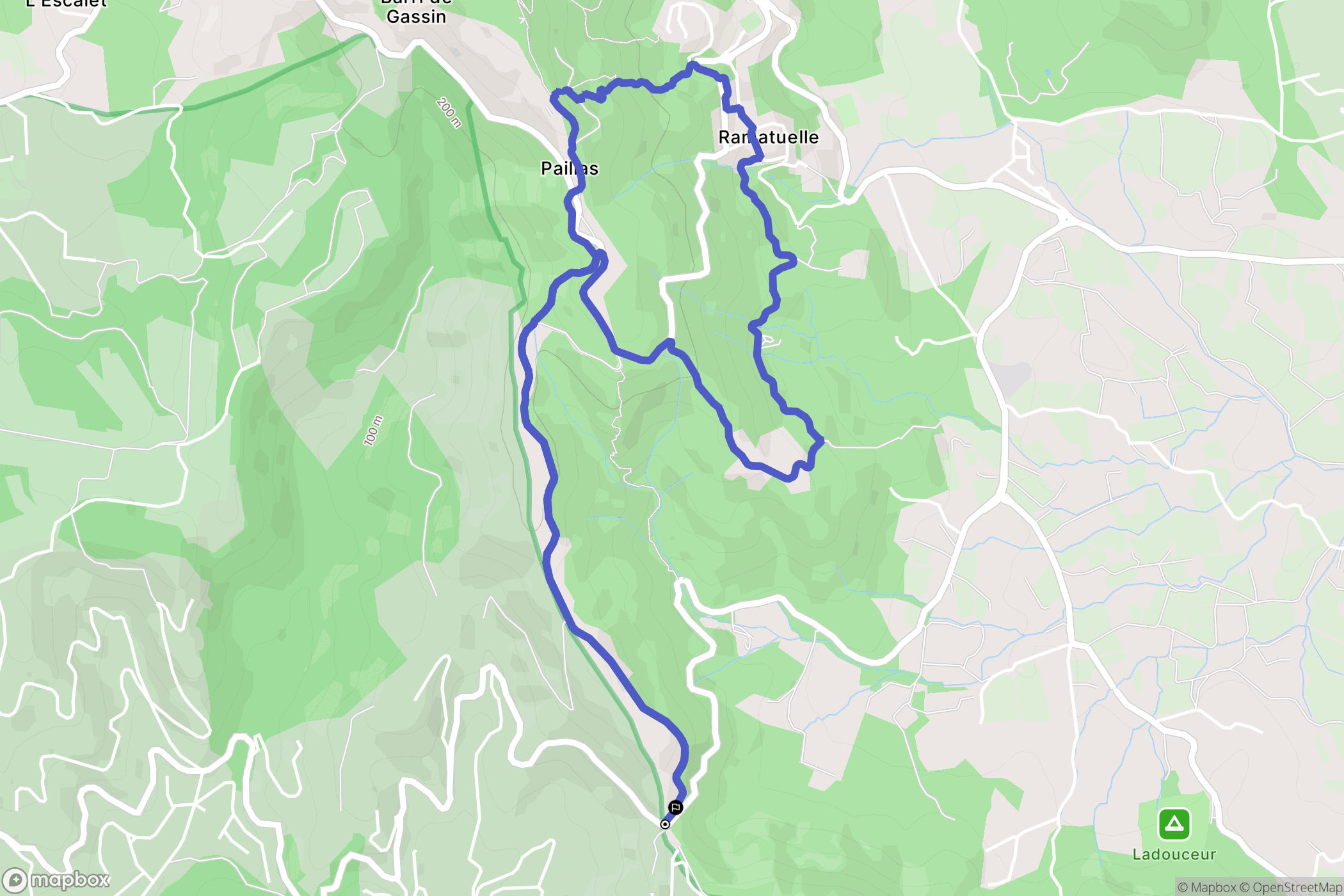 Ramatuelle : carte du parcours de randonnée - France