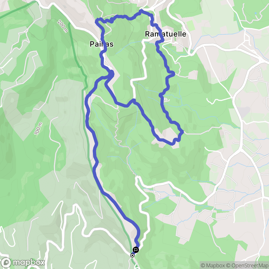 Ramatuelle : carte du parcours de randonnée - France