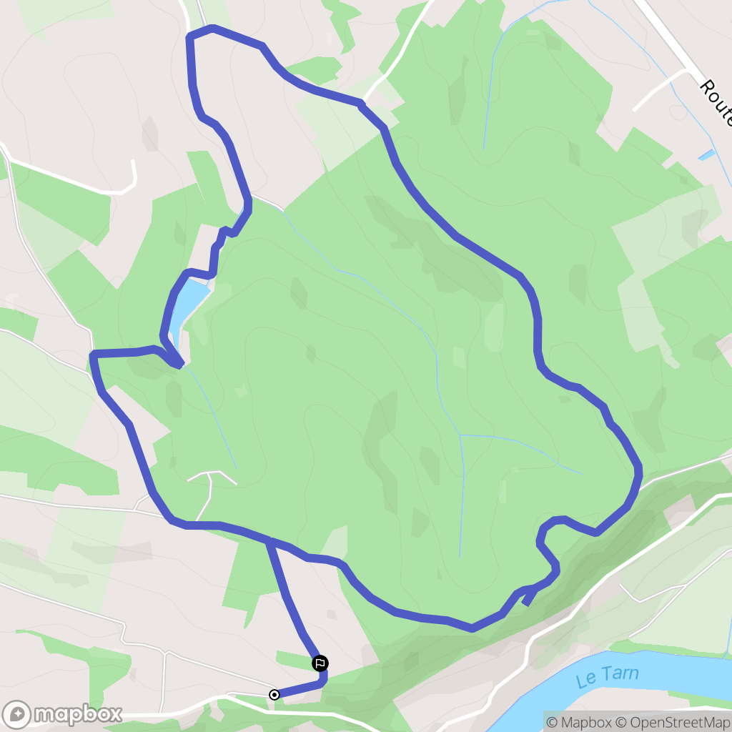 Lizac : carte du parcours de randonnée - France