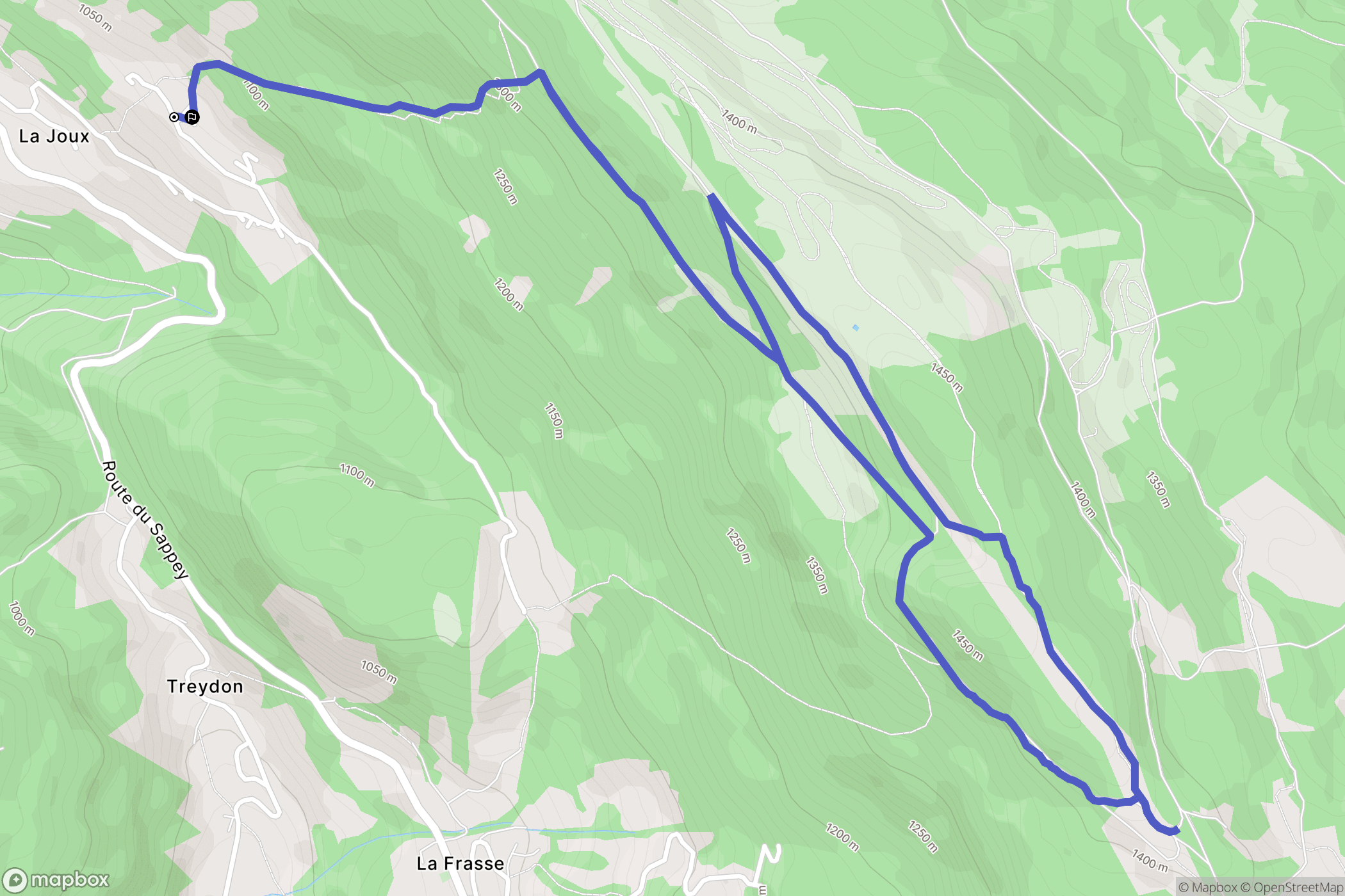 Saint-Sigismond : carte du parcours de randonnée - France