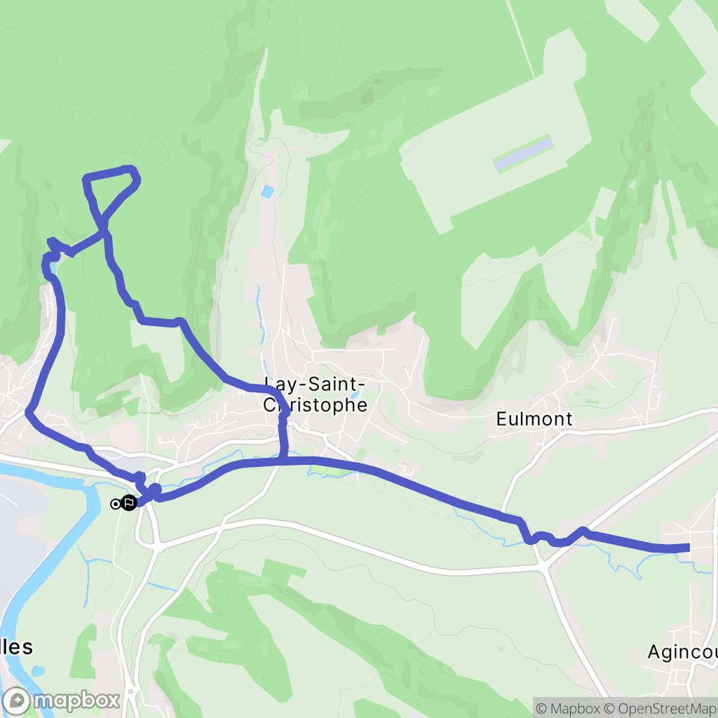 Lay-Saint-Christophe : carte du parcours de randonnée - France