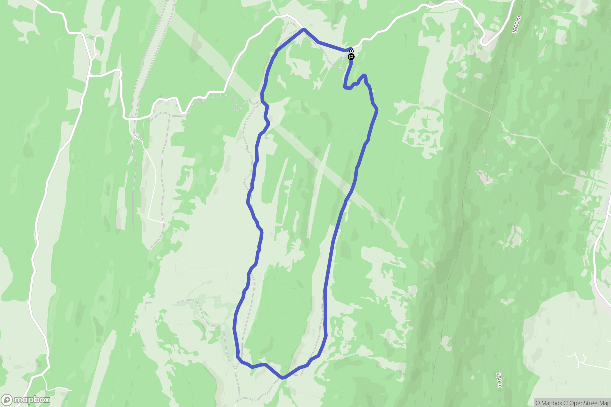 Valserhône : carte du parcours de randonnée - France