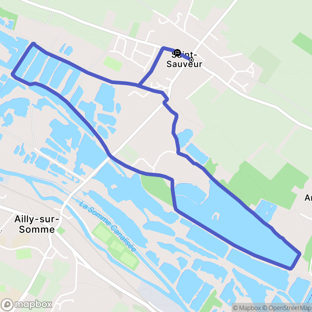 Saint-Sauveur : carte du parcours de randonnée - France