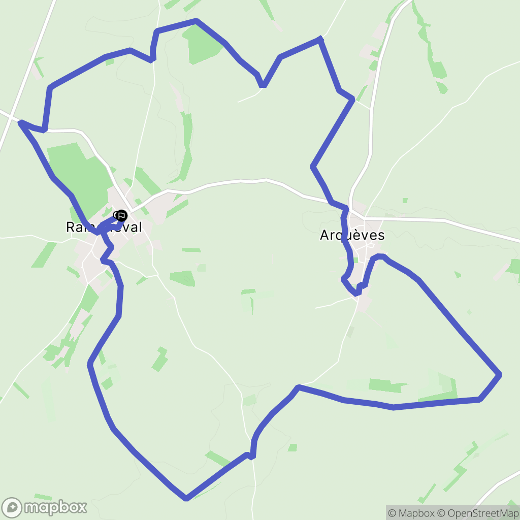 Raincheval : carte du parcours de randonnée - France