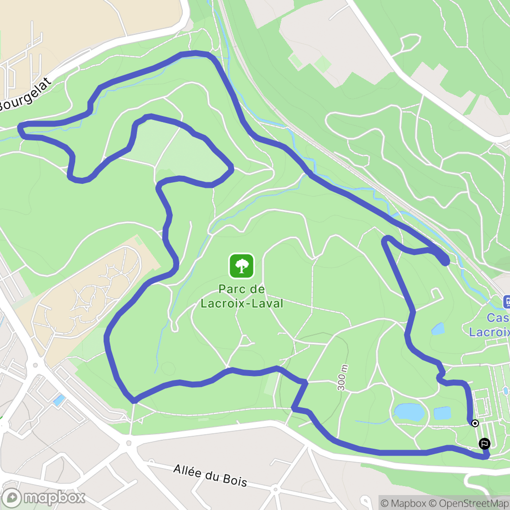 Marcy-l'Étoile : carte du parcours de randonnée - France