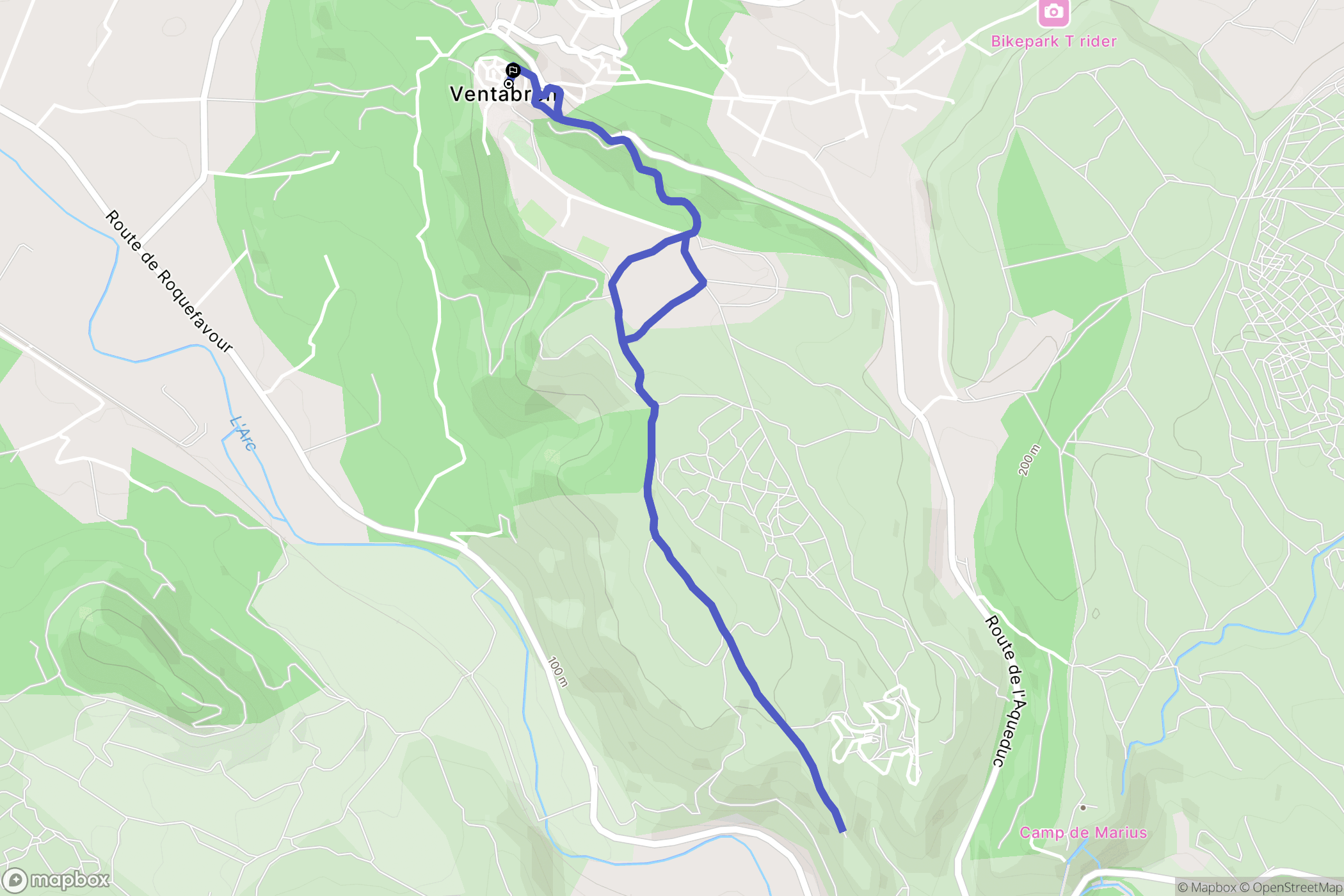 Ventabren : carte du parcours de randonnée - France