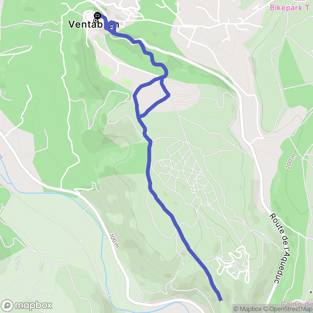 Ventabren : carte du parcours de randonnée - France