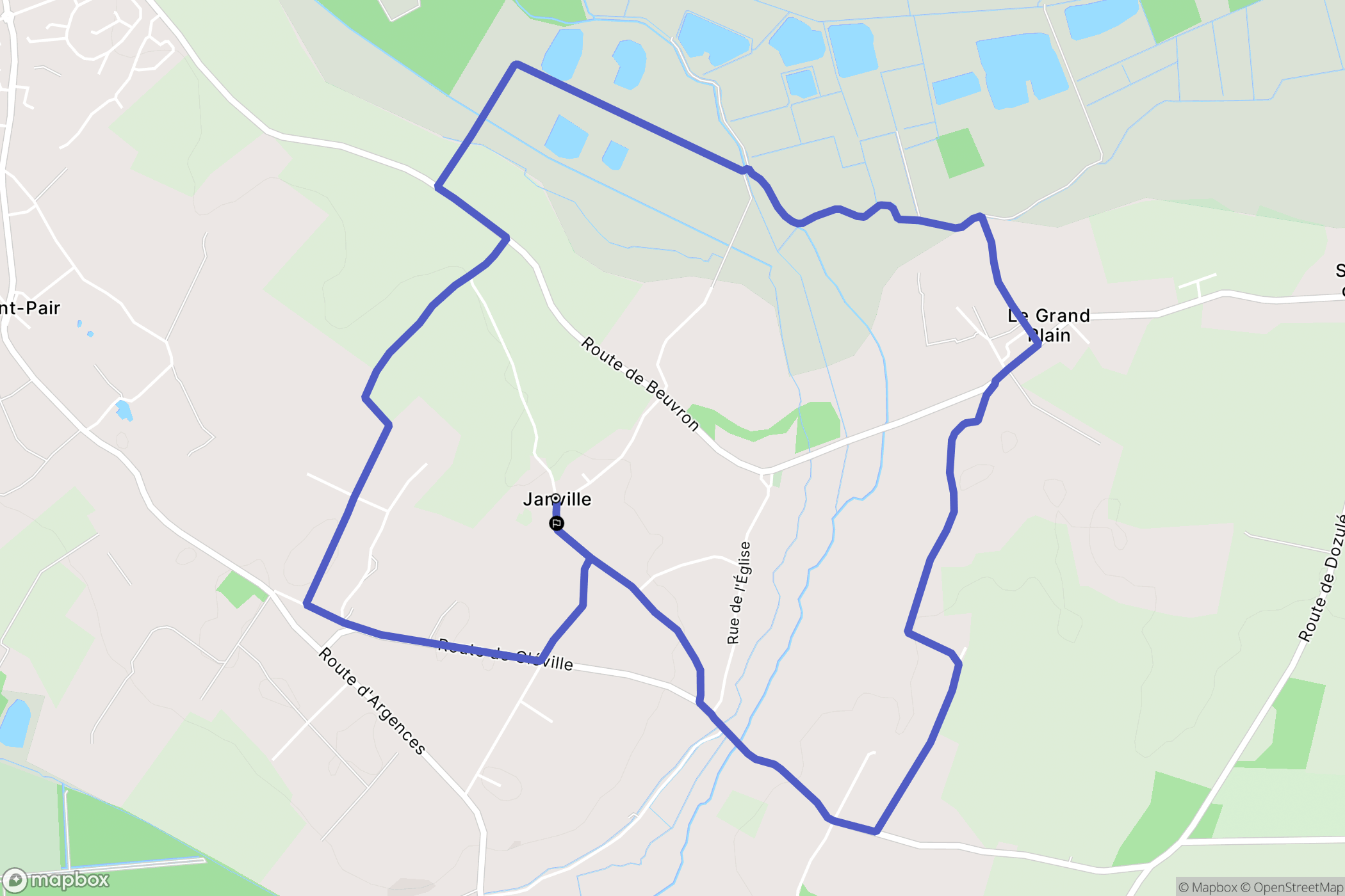 Janville : carte du parcours de randonnée - France