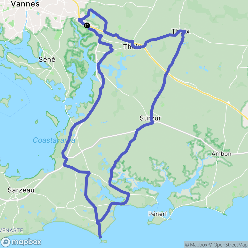 Theix-Noyalo : carte du parcours de randonnée - France