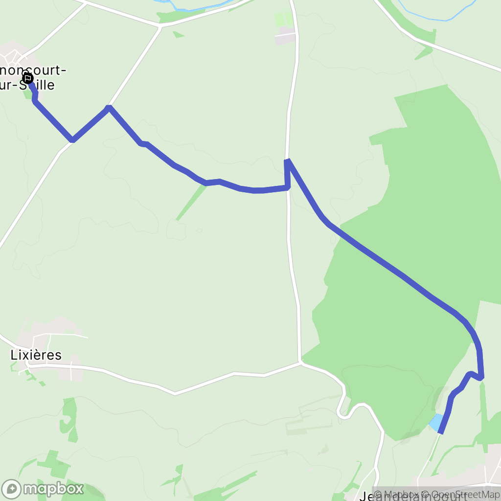 Belleau : carte du parcours de randonnée - France