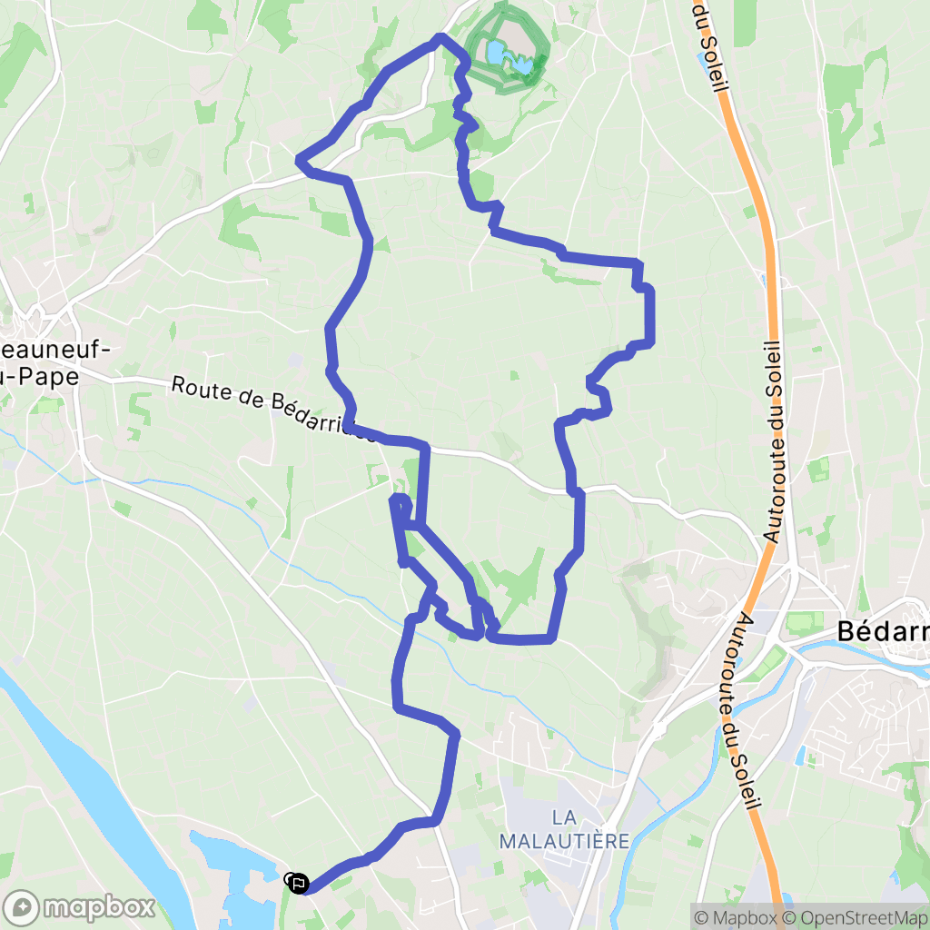 Sorgues : carte du parcours de randonnée - France