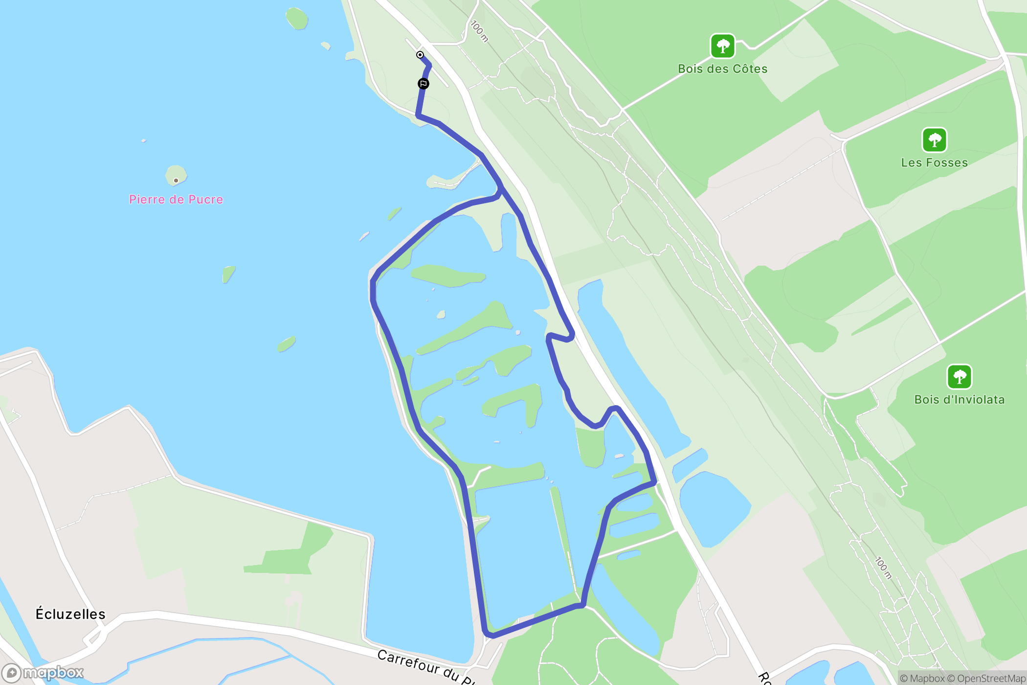 Mézières-en-Drouais : carte du parcours de randonnée - France