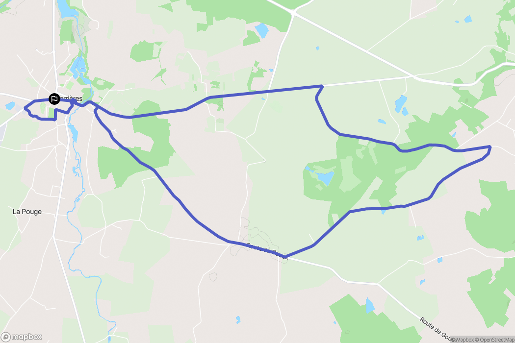 Verrières : carte du parcours de randonnée - France