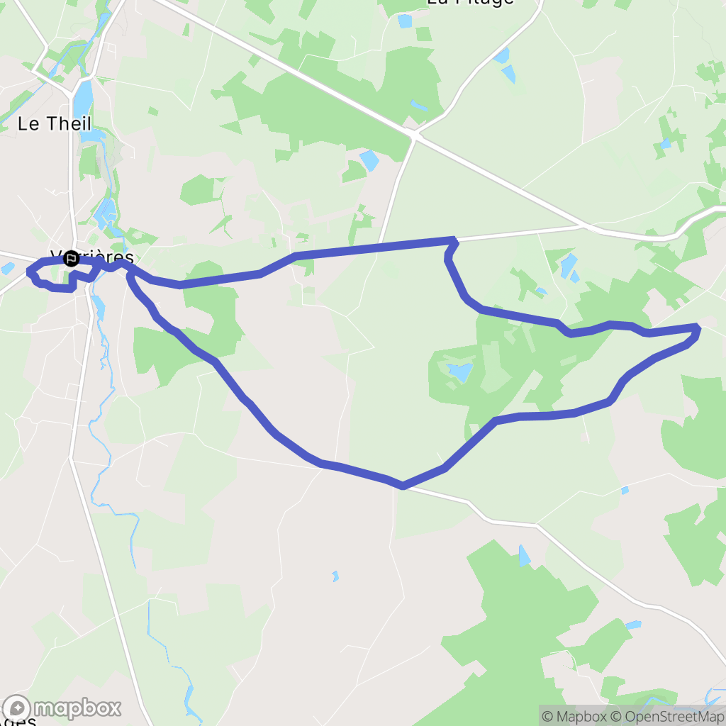 Verrières : carte du parcours de randonnée - France