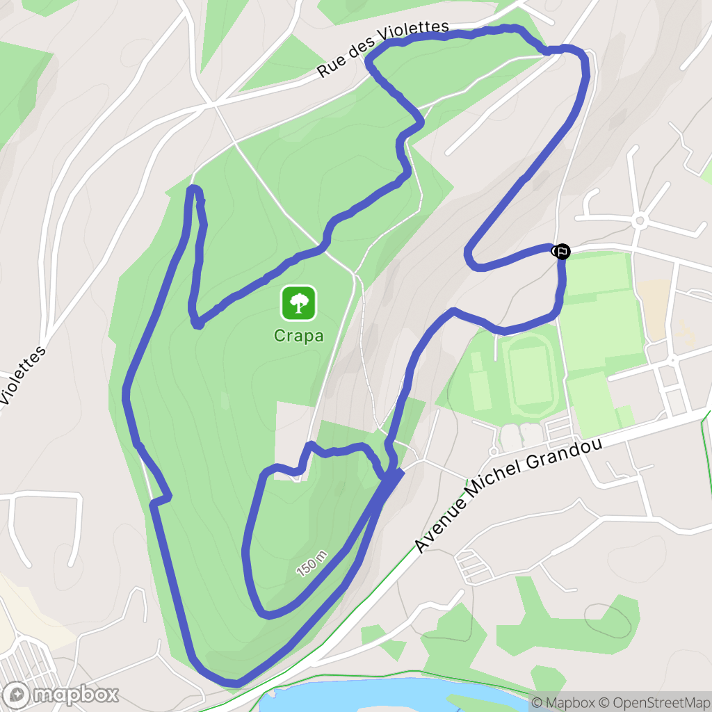 Trélissac : carte du parcours de randonnée - France