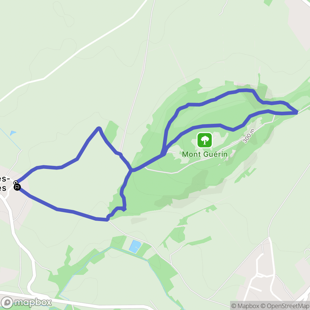Frasne-les-Meulières : carte du parcours de randonnée - France
