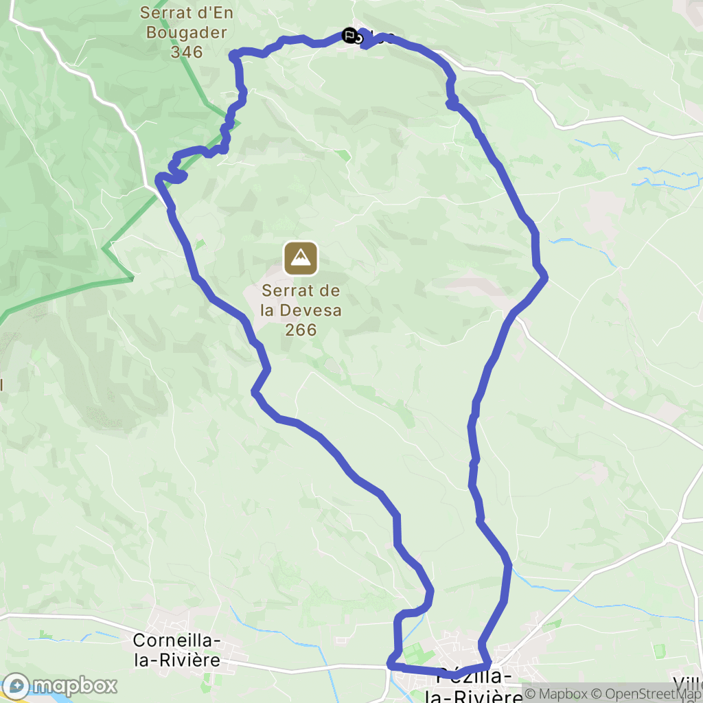 Calce : carte du parcours de randonnée - France
