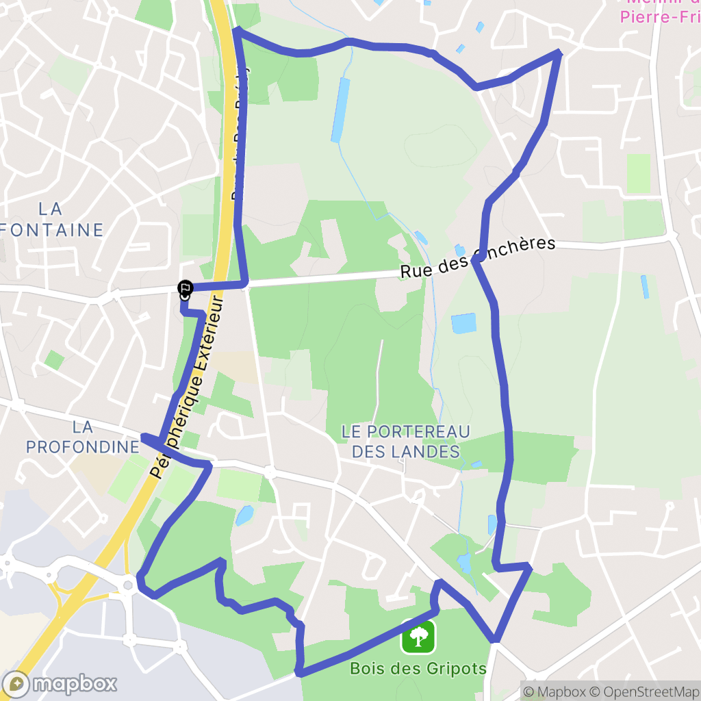 Saint-Sébastien-sur-Loire : carte du parcours de randonnée - France