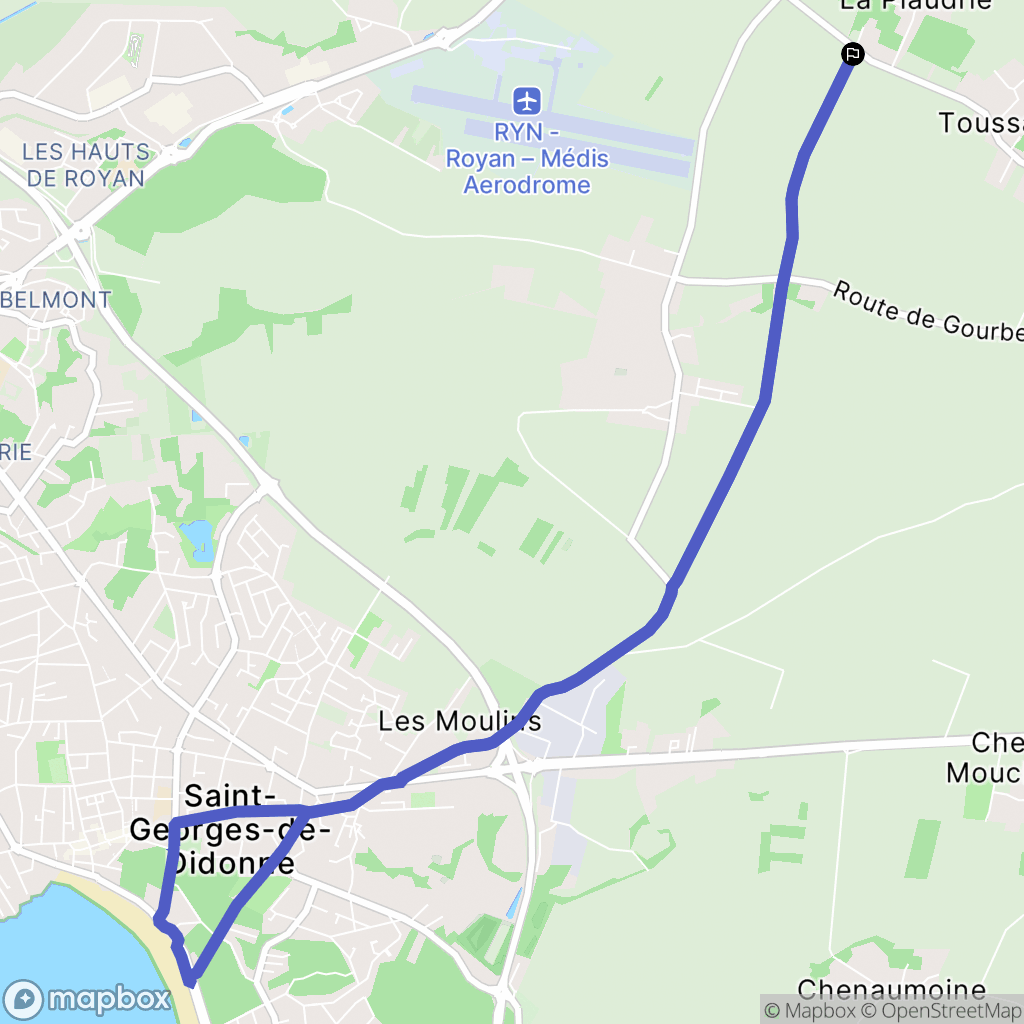 Médis : carte du parcours de randonnée - France