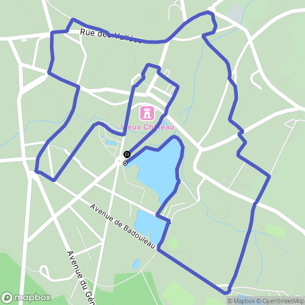 Senonches : carte du parcours de randonnée - France
