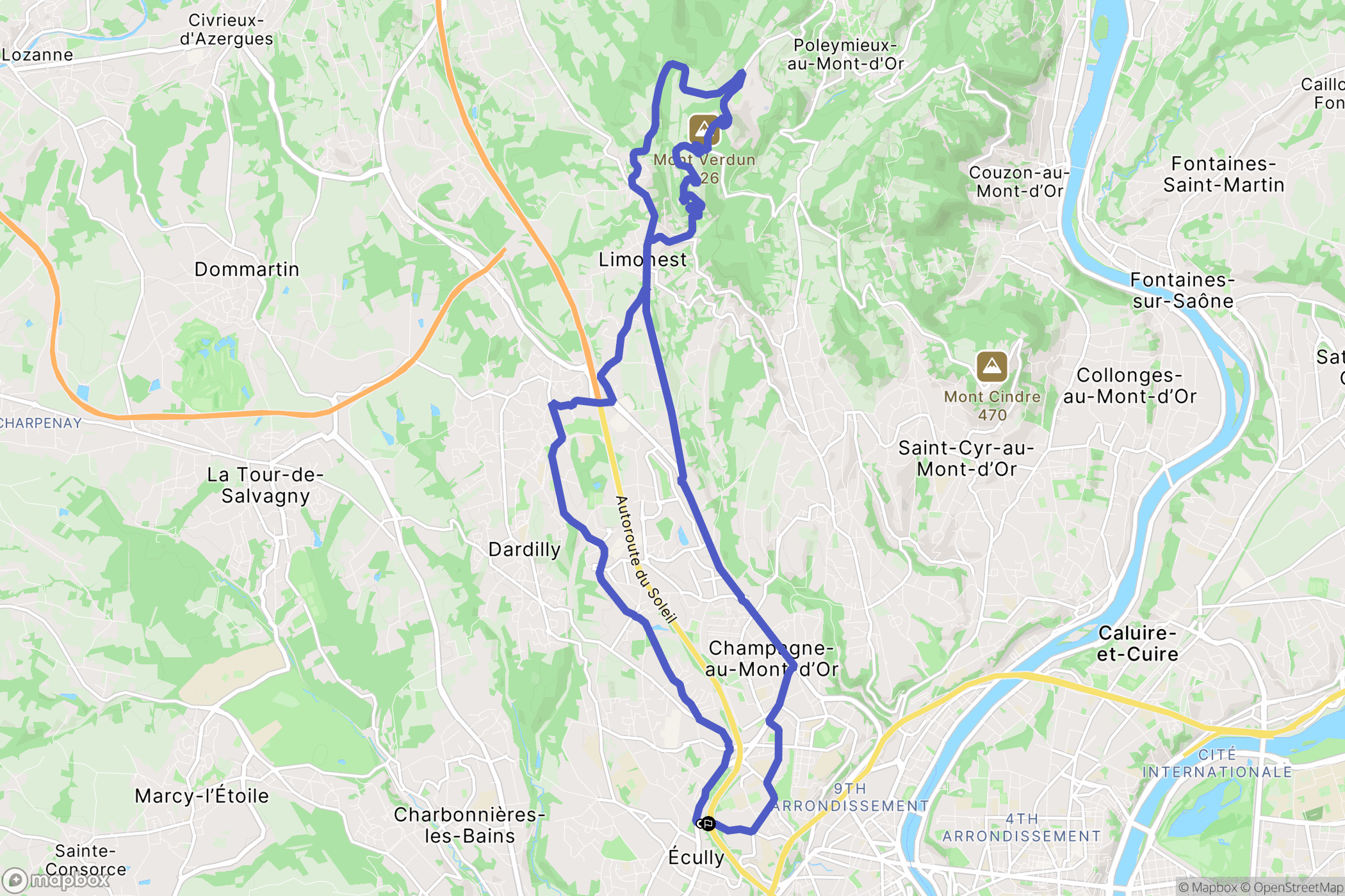 Écully: routekaart voor buitenactiviteiten - France
