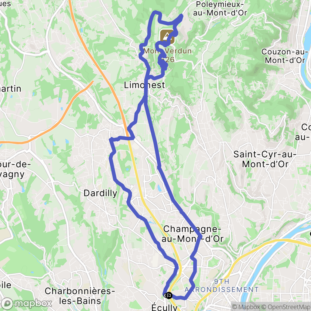 Écully: routekaart voor buitenactiviteiten - France