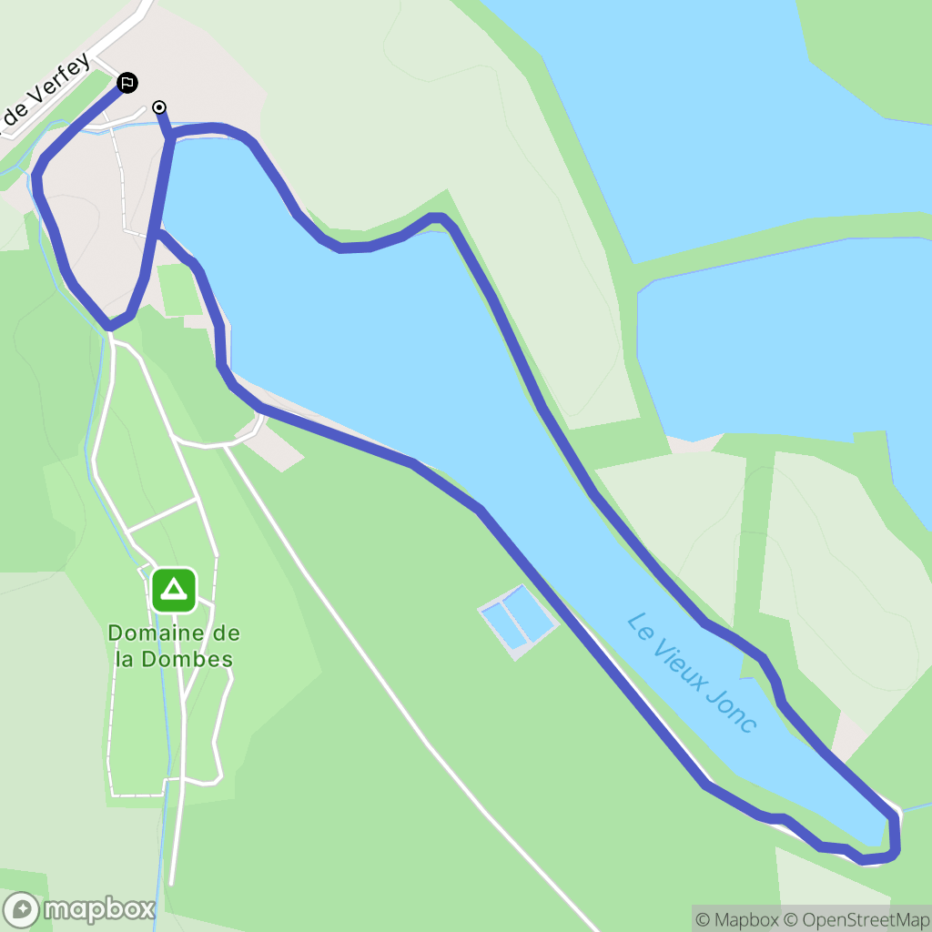 Saint-Paul-de-Varax : carte du parcours de randonnée - France