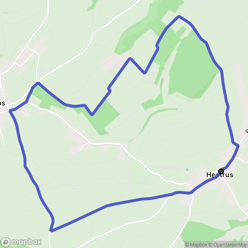 Hestrus : carte du parcours de randonnée - France