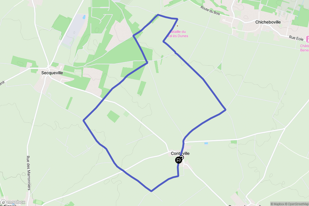 Valambray : carte du parcours de randonnée - France