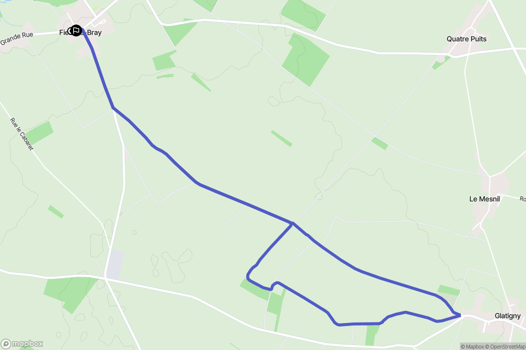 Valambray : carte du parcours de randonnée - France