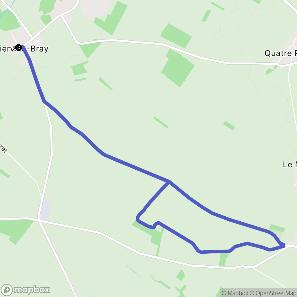 Valambray : carte du parcours de randonnée - France