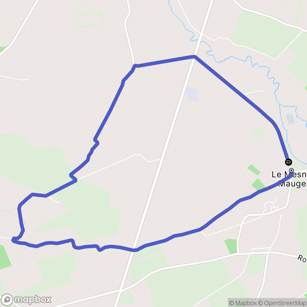Mézidon Vallée d'Auge : carte du parcours de randonnée - France