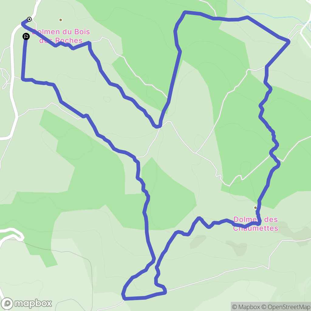 Beaulieu : carte du parcours de randonnée - France