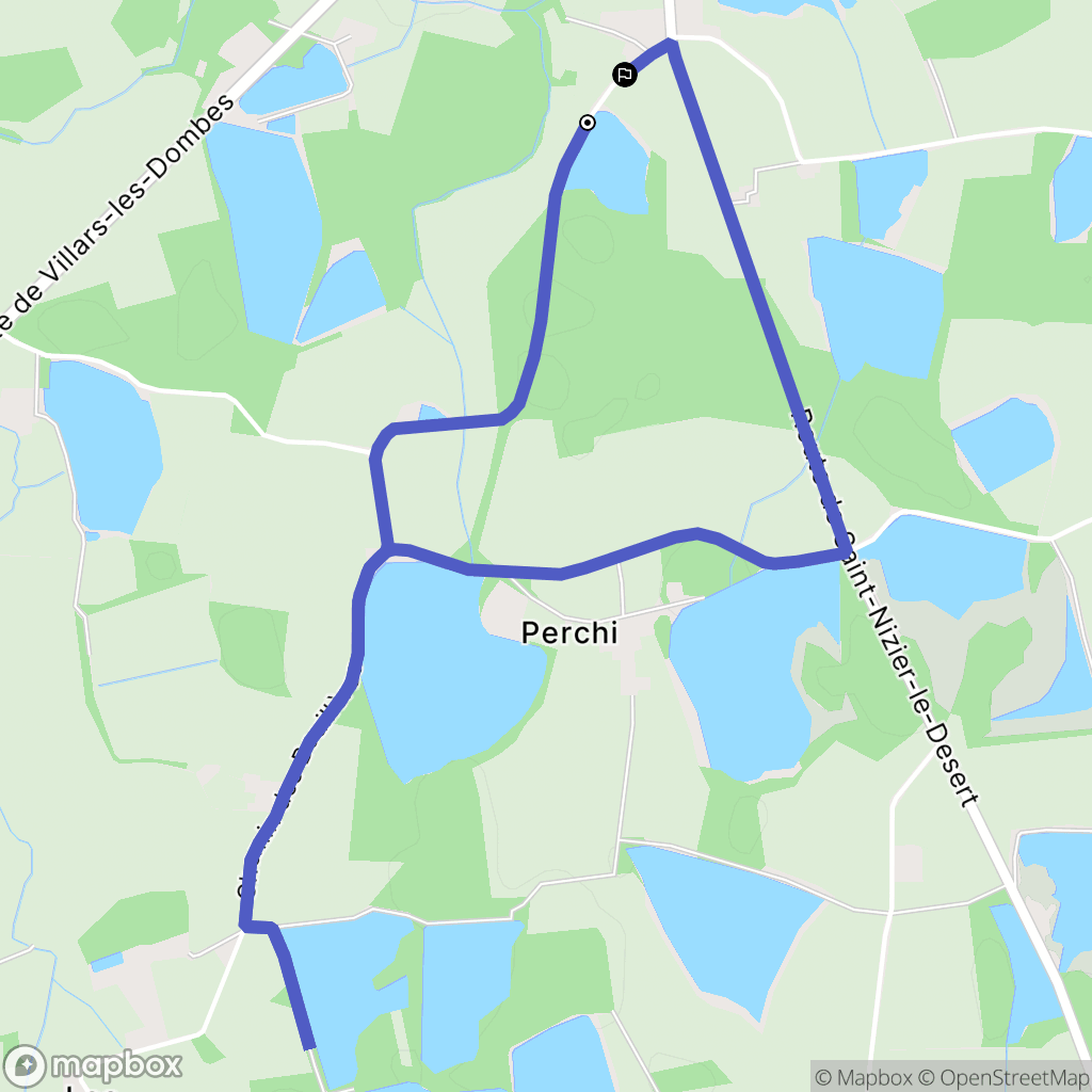 Saint-Paul-de-Varax : carte du parcours de randonnée - France
