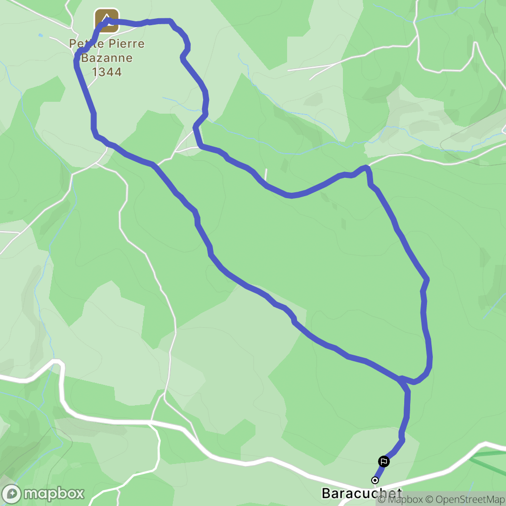 Saint-Anthème : carte du parcours de randonnée - France