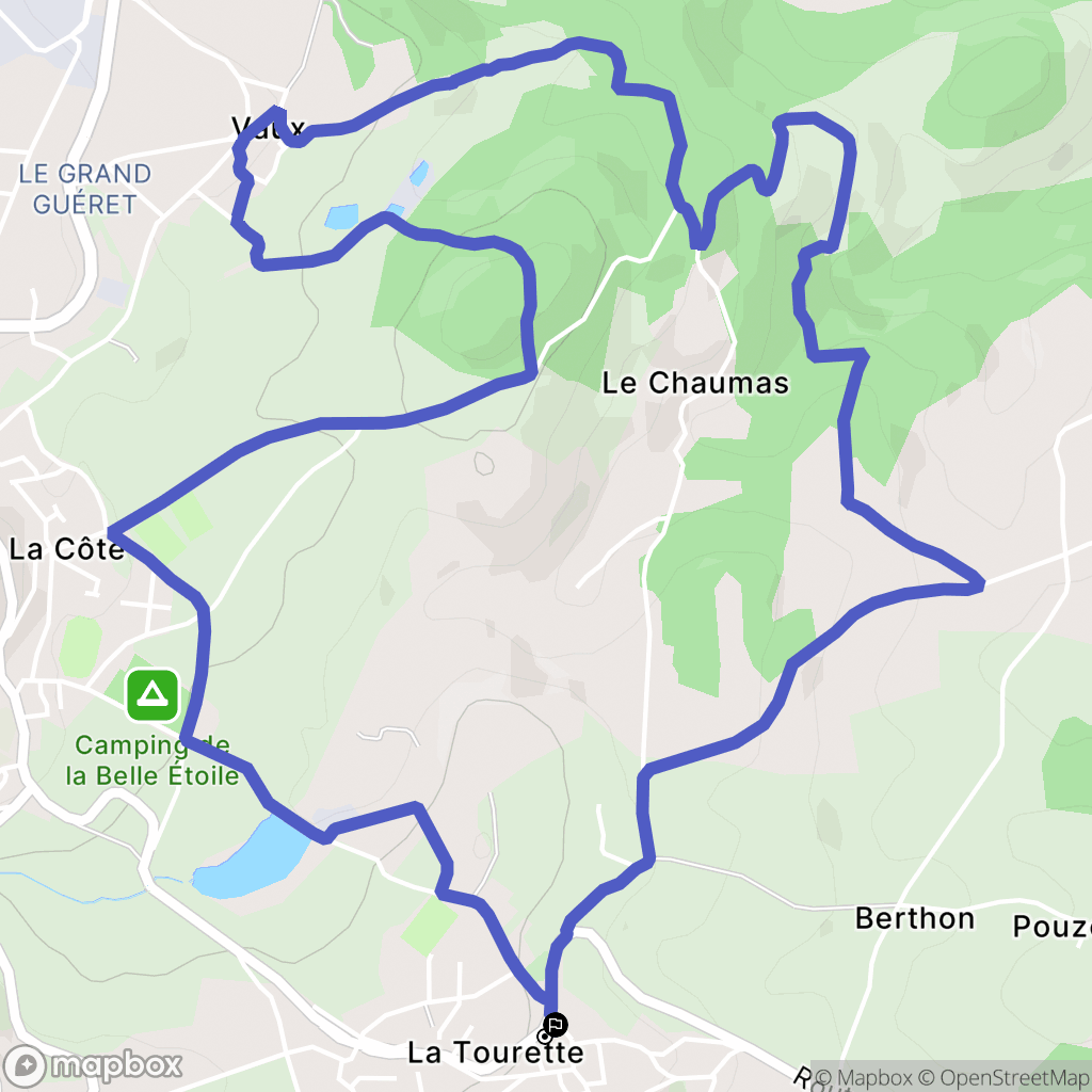La Tourette : carte du parcours de randonnée - France