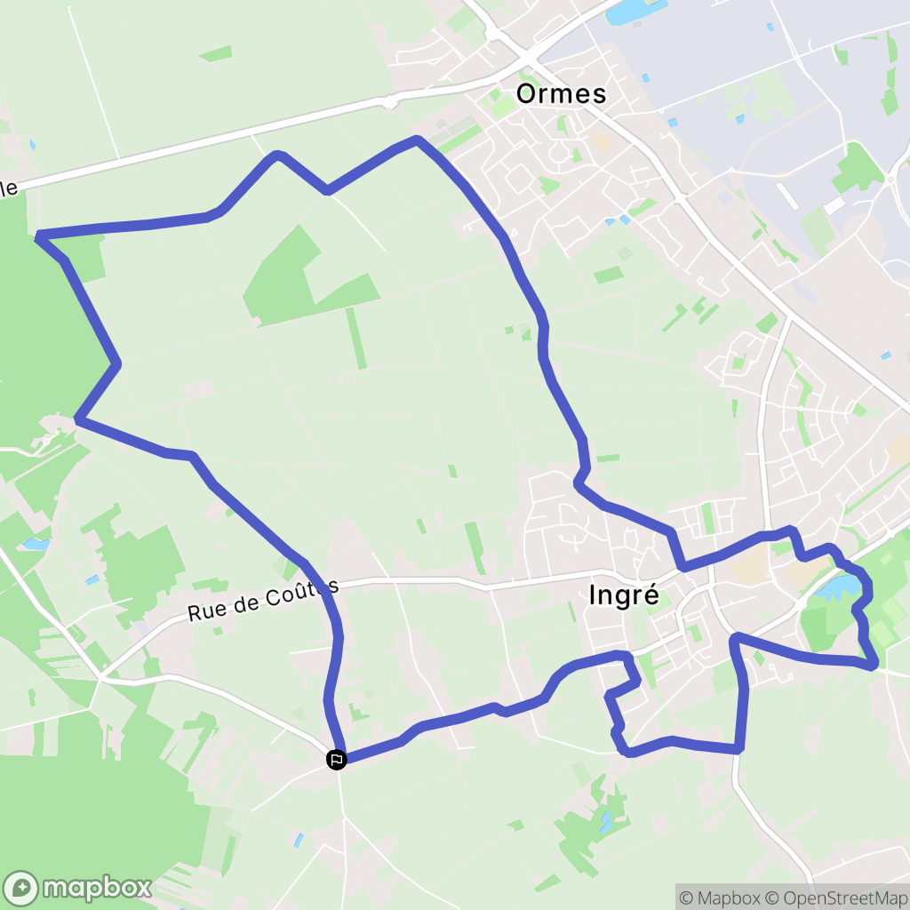 Ingré : carte du parcours de randonnée - France